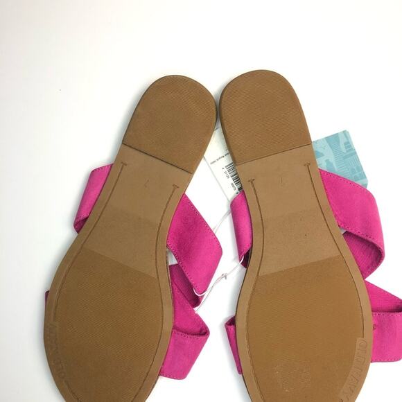 Old Navy Bright Pink Cross Strap Slide size 7 - Picture 14 of 15